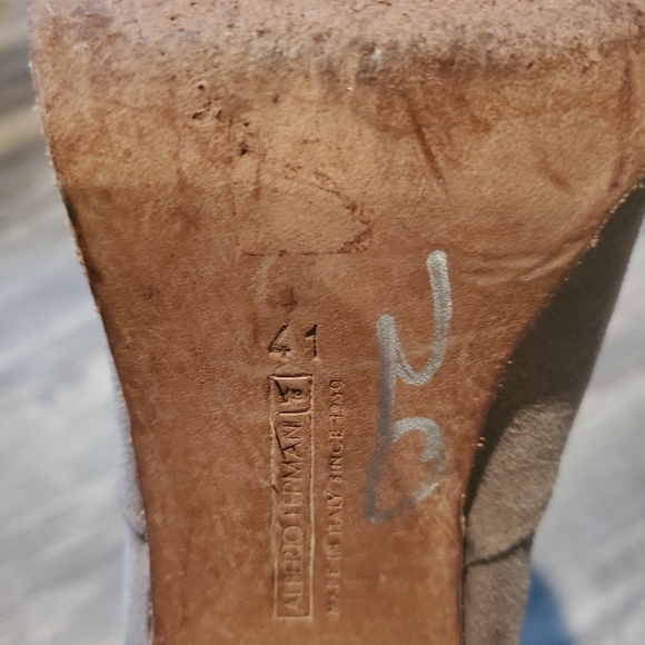 Alberto Fermani tan boots size 41 women's 10 in tan color suade beautifu… - Picture 4 of 4